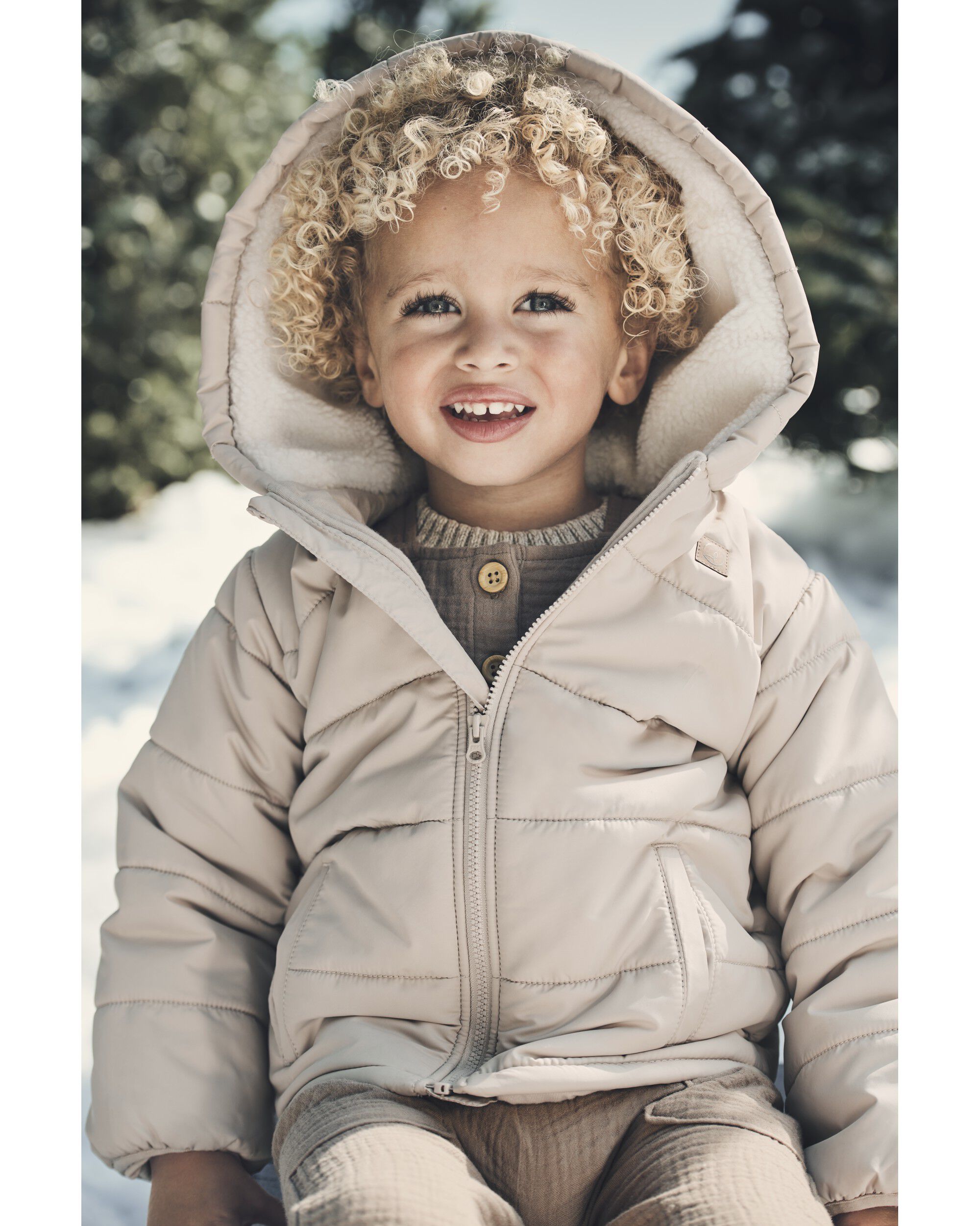 Tan Recycled Puffer Jacket | Carter's Oshkosh Canada